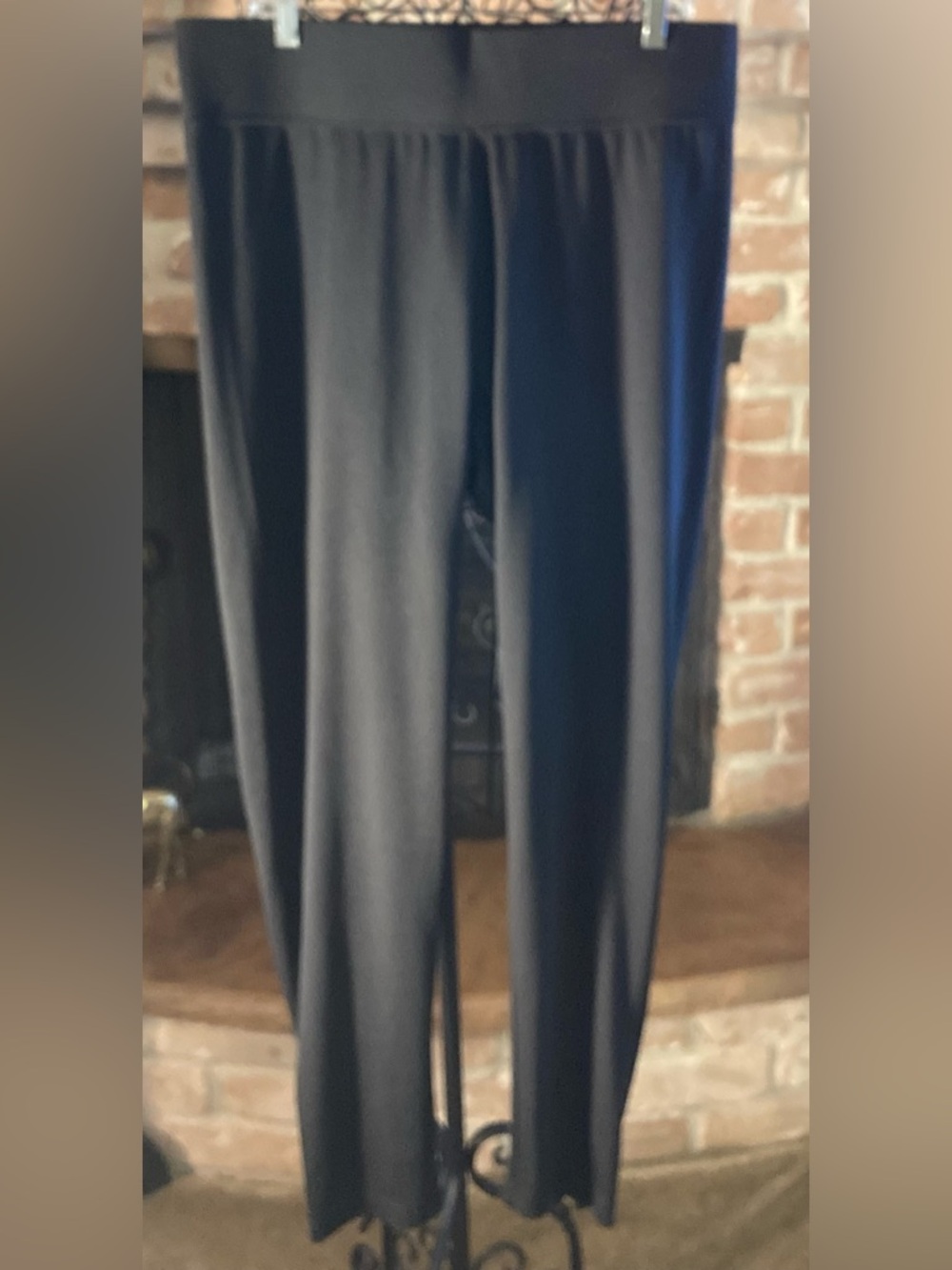 Serena Williams Black Activewear Leggings with Gold Zipper